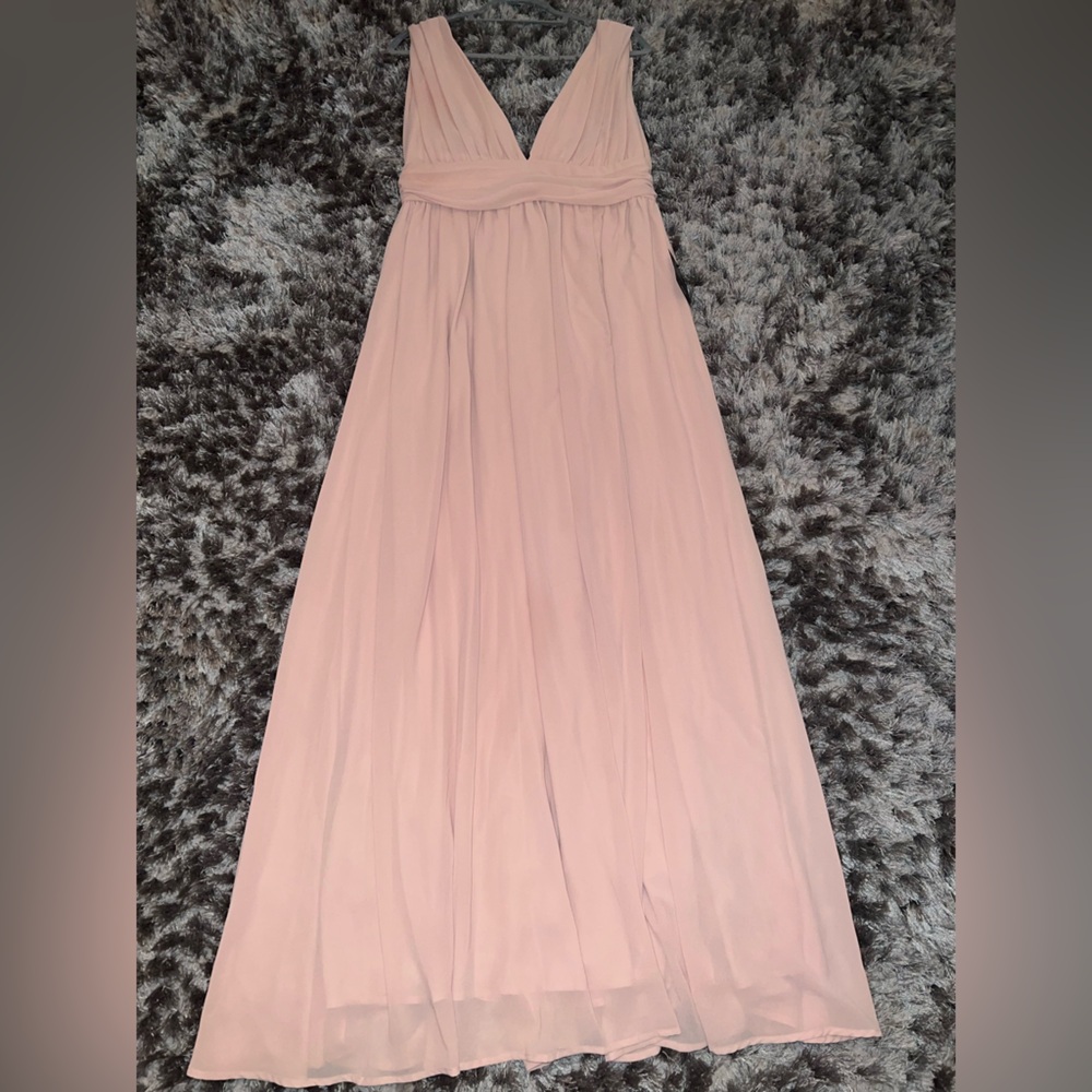 Lulu's Blush Floor Length Dress - Picture 2 of 10